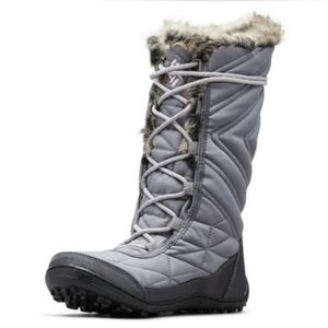 Columbia Minx Mid III Omni-Heat Quilted Snow Boots Fur Trim Size 10 Insulated